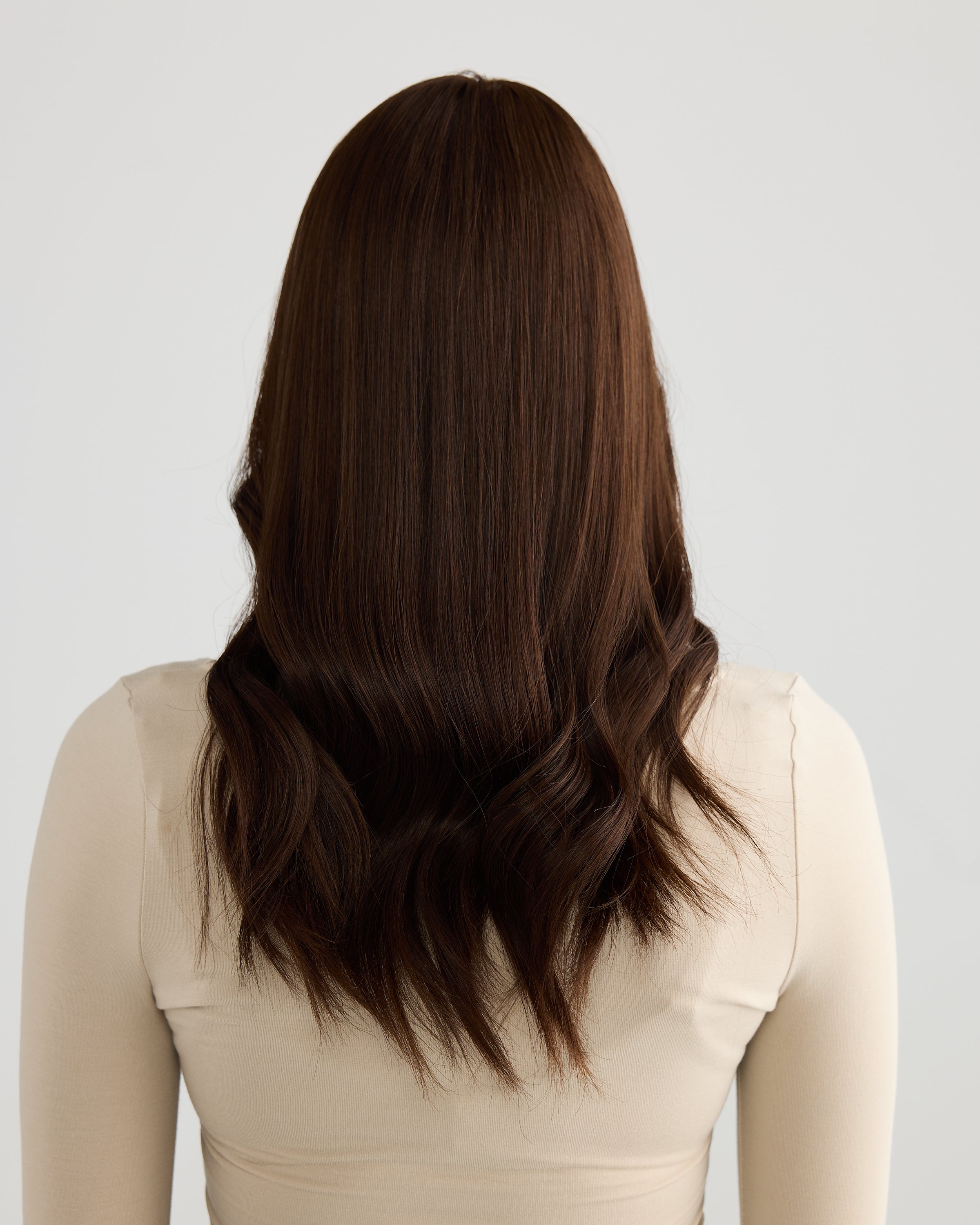 NATURAL DEEP BRUNETTE // SILK TOPPER // 18 INCHES