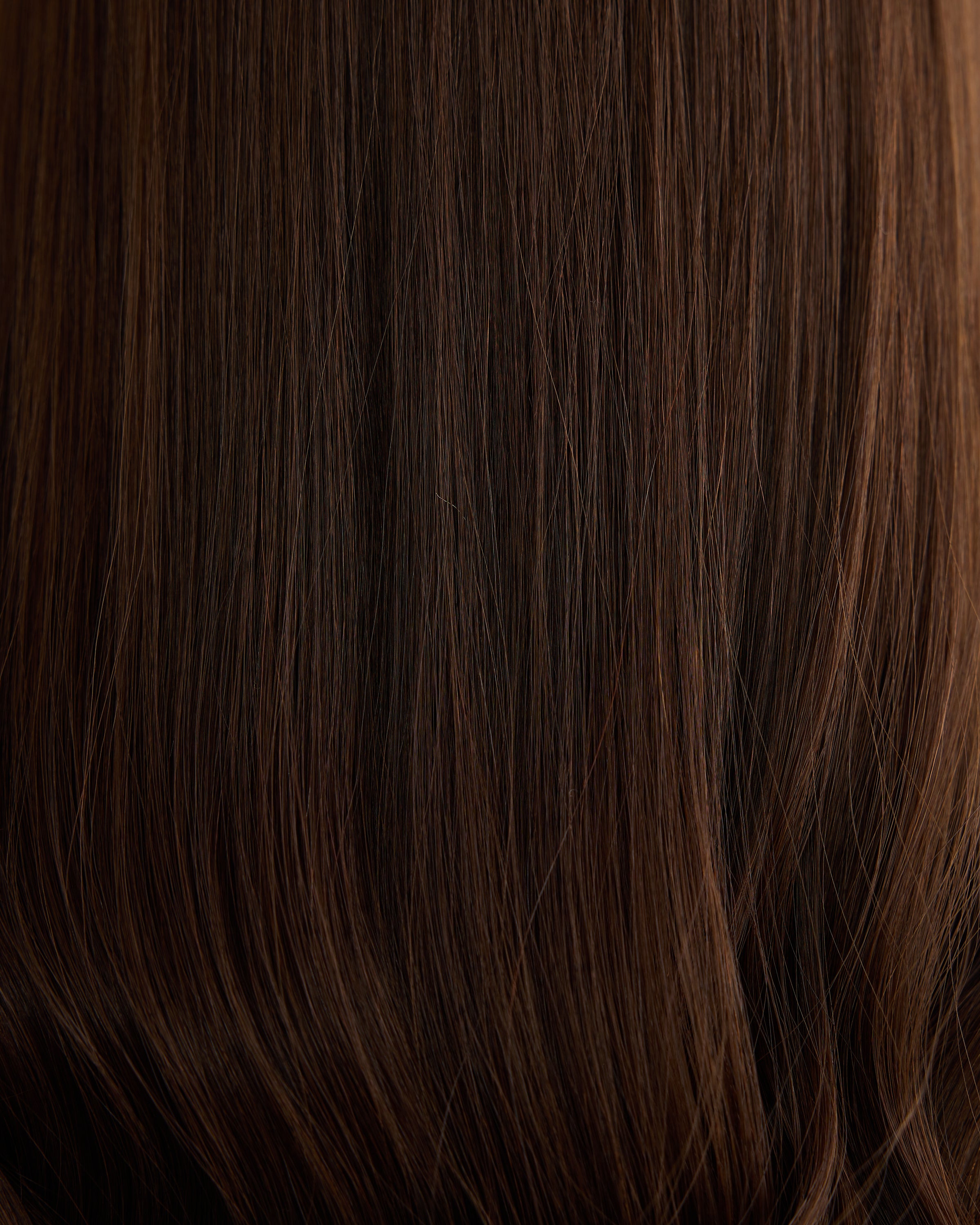 NATURAL DEEP BRUNETTE // SILK TOPPER // 18 INCHES