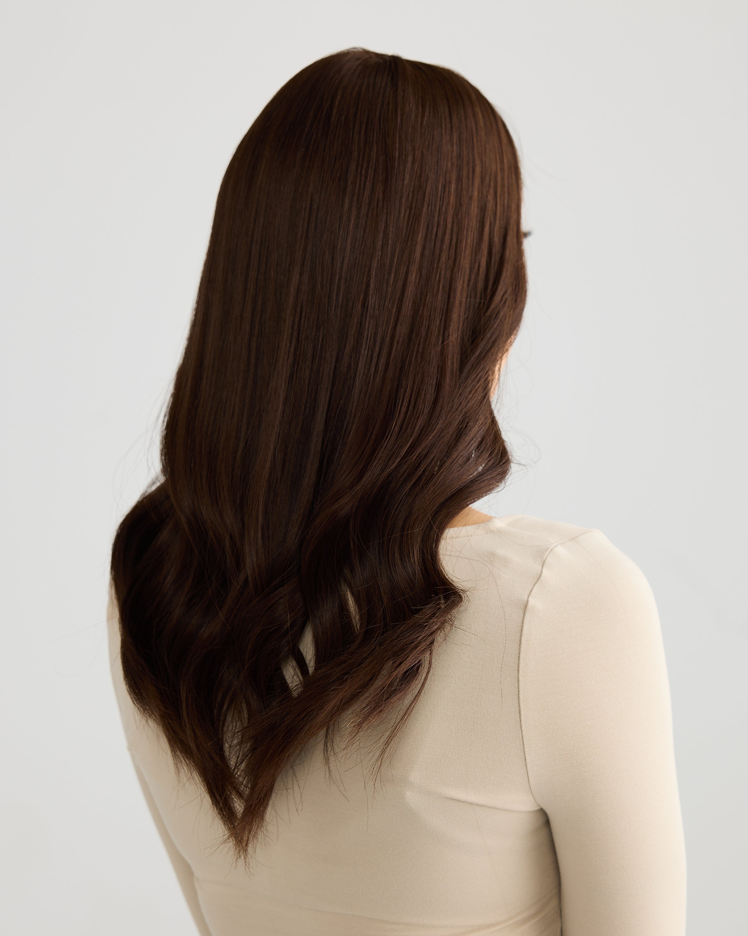 NATURAL DEEP BRUNETTE // SILK TOPPER // 18 INCHES