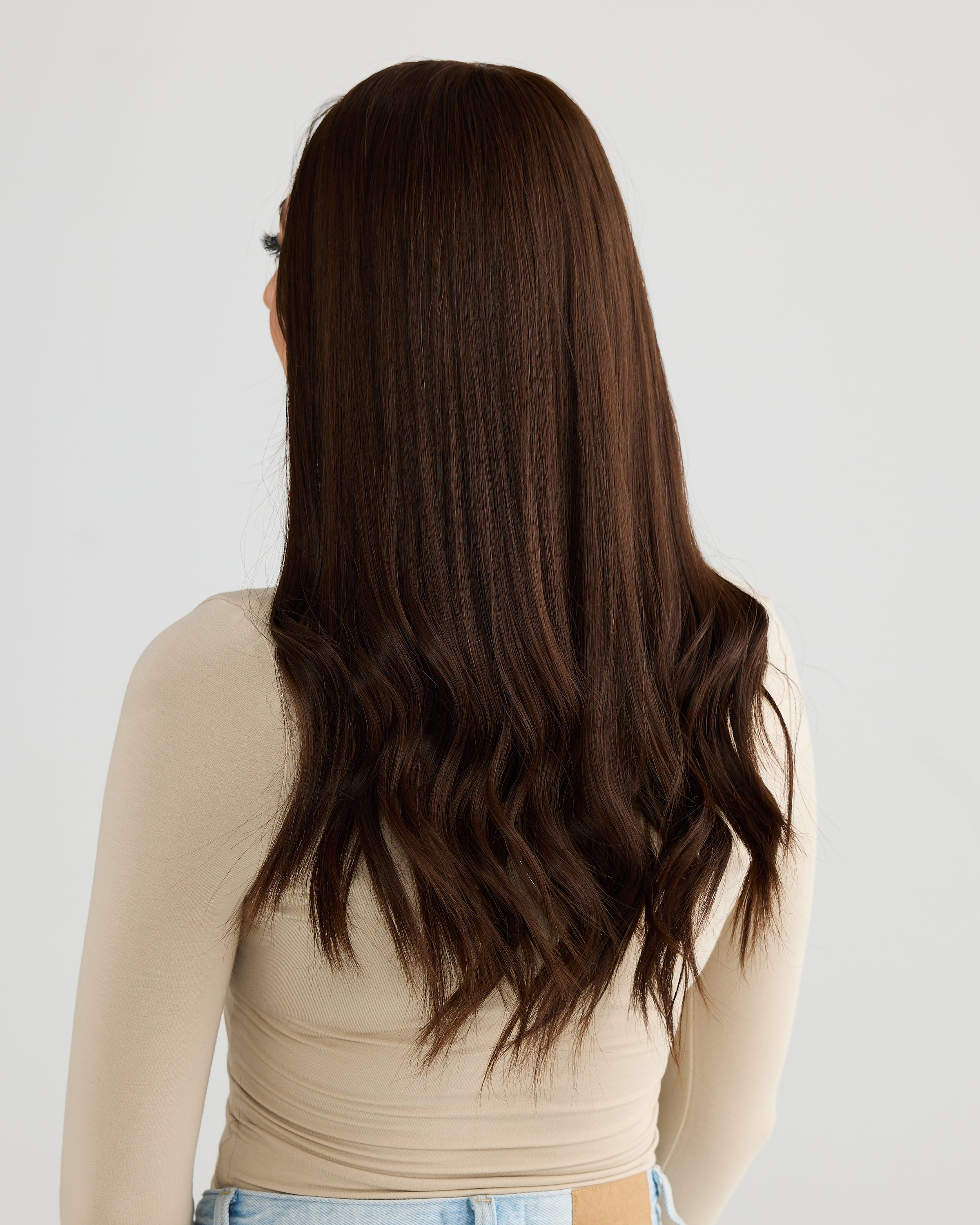 NATURAL DEEP BRUNETTE // TOPPER // 22 INCHES