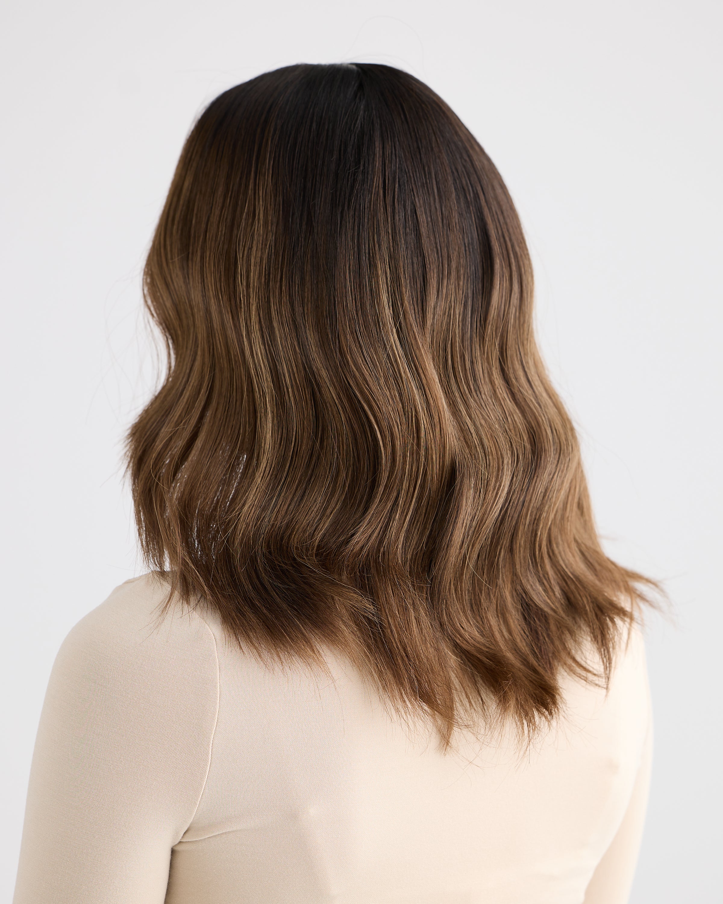 DARK MOCHA BALAYAGE // GAME CHANGER WIG // 16 INCHES // M CAP