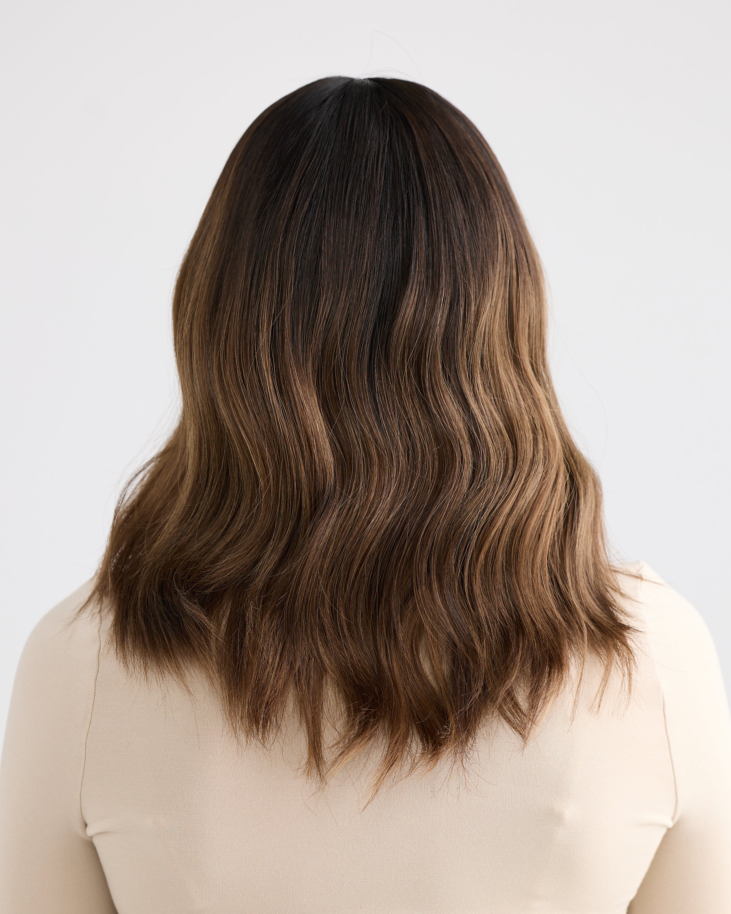 DARK MOCHA BALAYAGE // GAME CHANGER WIG // 16 INCHES // M CAP