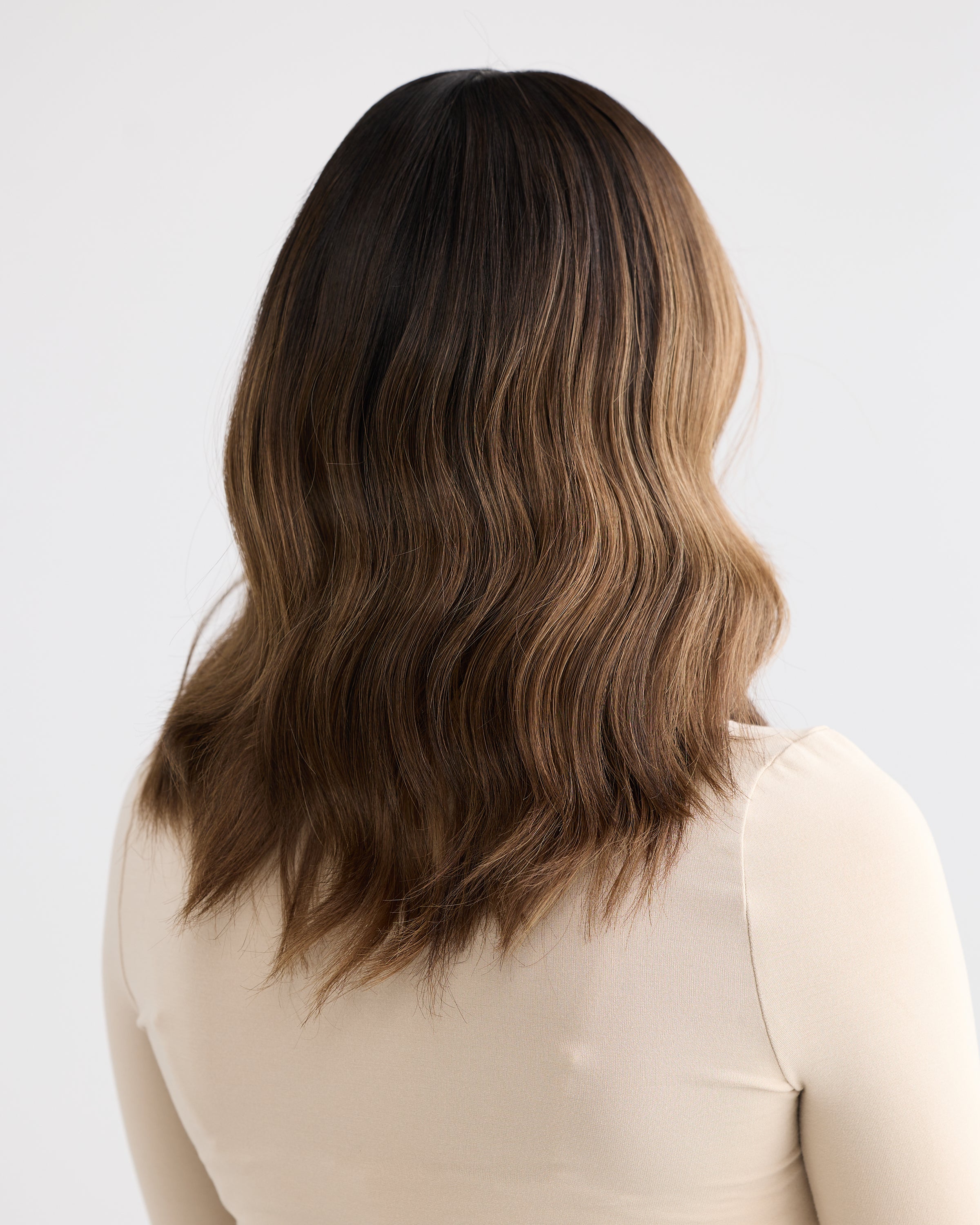 DARK MOCHA BALAYAGE // GAME CHANGER WIG // 16 INCHES // M CAP