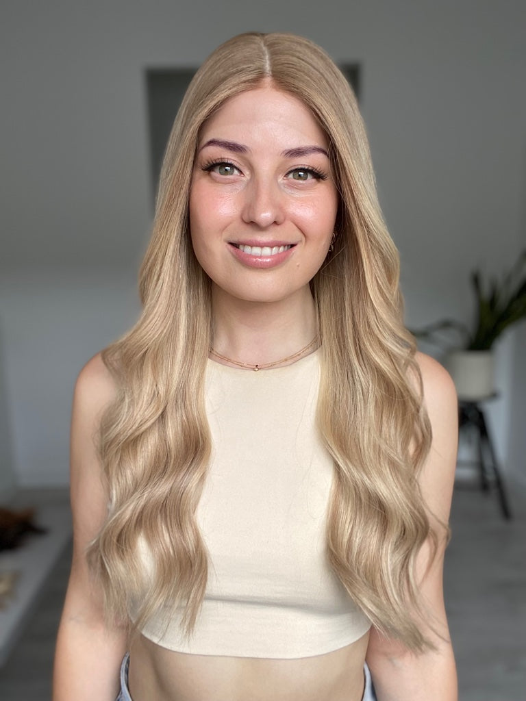 Dimensional Light Blonde Lace Front Wig 25 Inches M Cap