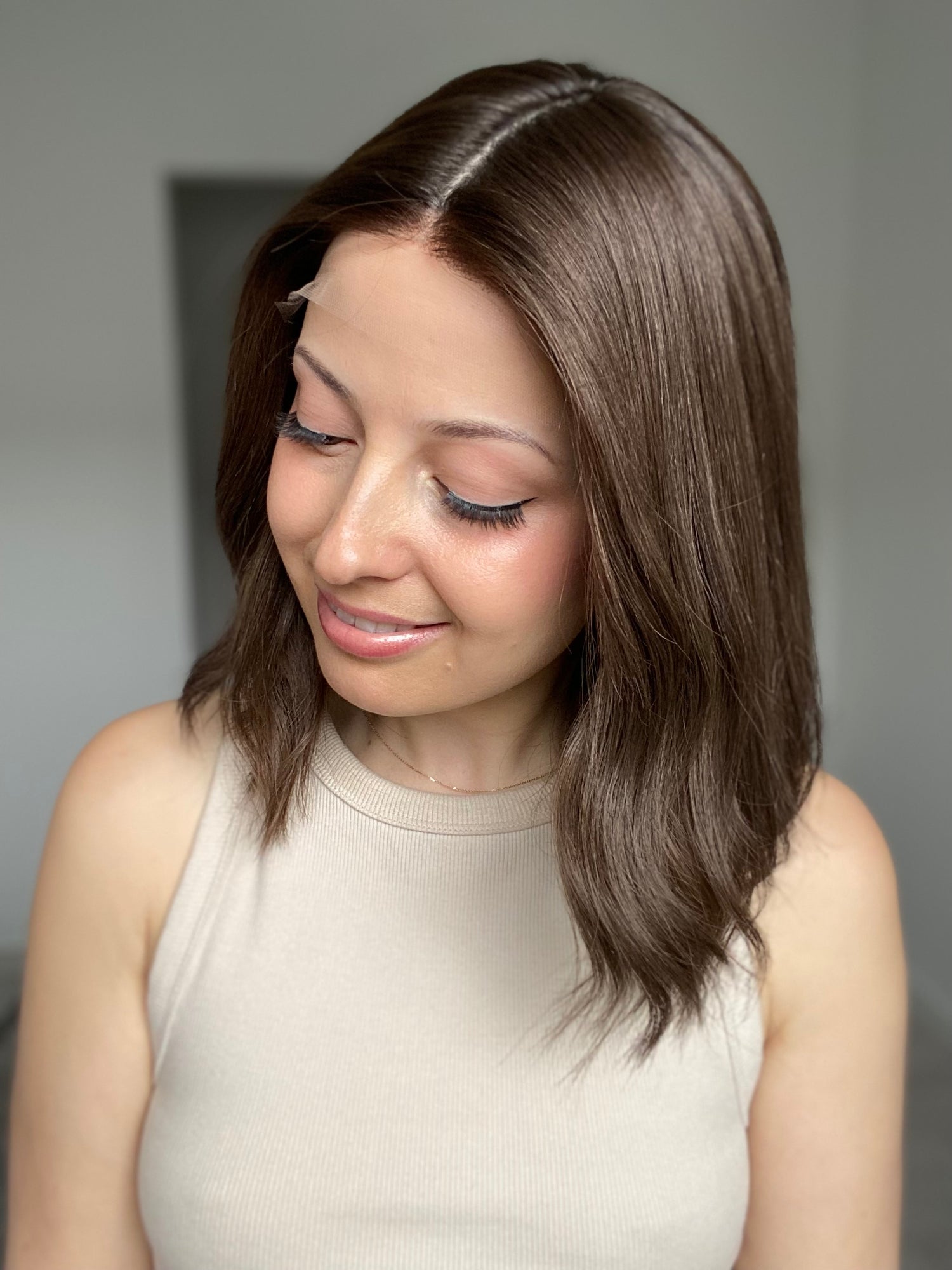 Dark Ashy Brunette // Game Changer Wig // 14 Inches // M Cap