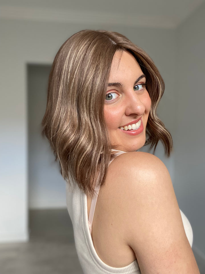 Light Brunette With Babylights // Essentials Wig // 14 Inches // M Cap