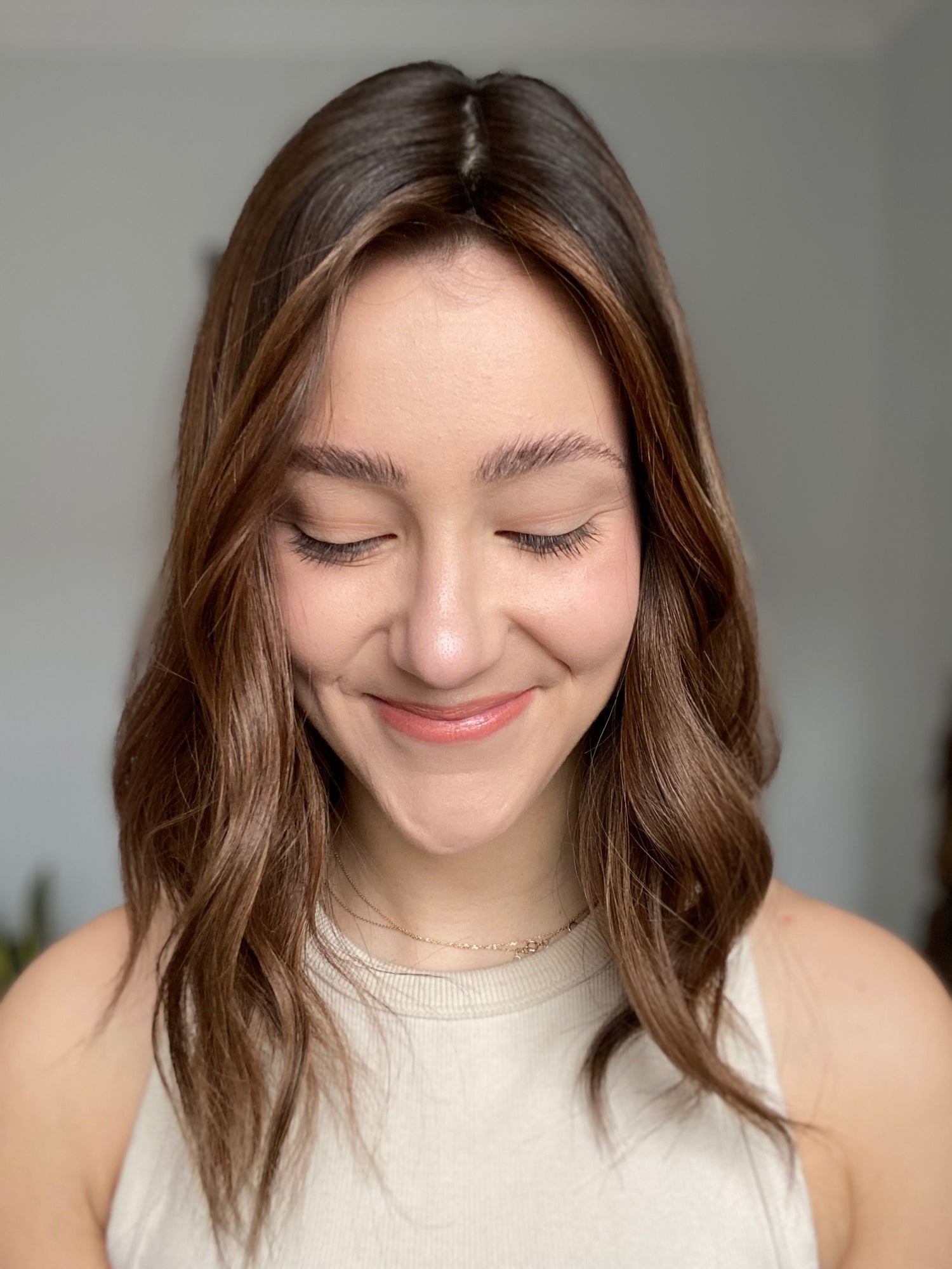 Medium Balayage Brunette 7x7 16 Inches Topper