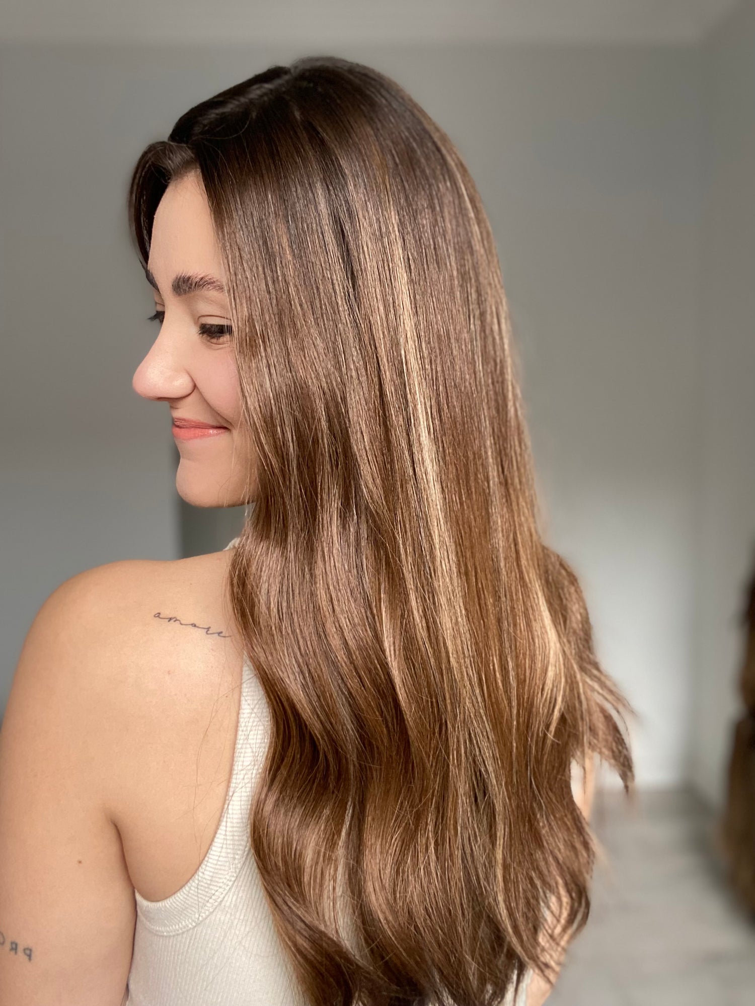 Medium Balayage Brunette 7x7 22 Inches Topper