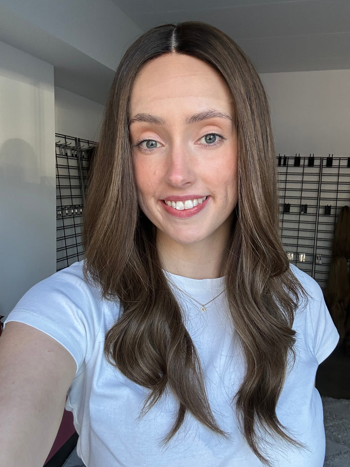 Dimensional Dark Brunette Game Changer Wig // XS-S Cap // 20 Inches