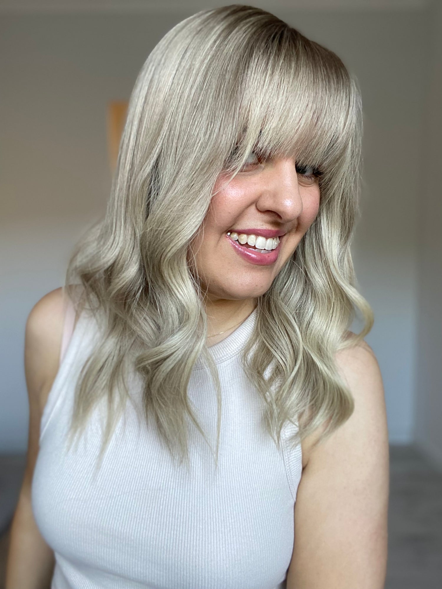 Ashy Blonde Blend 9x9 16 Inches Topper