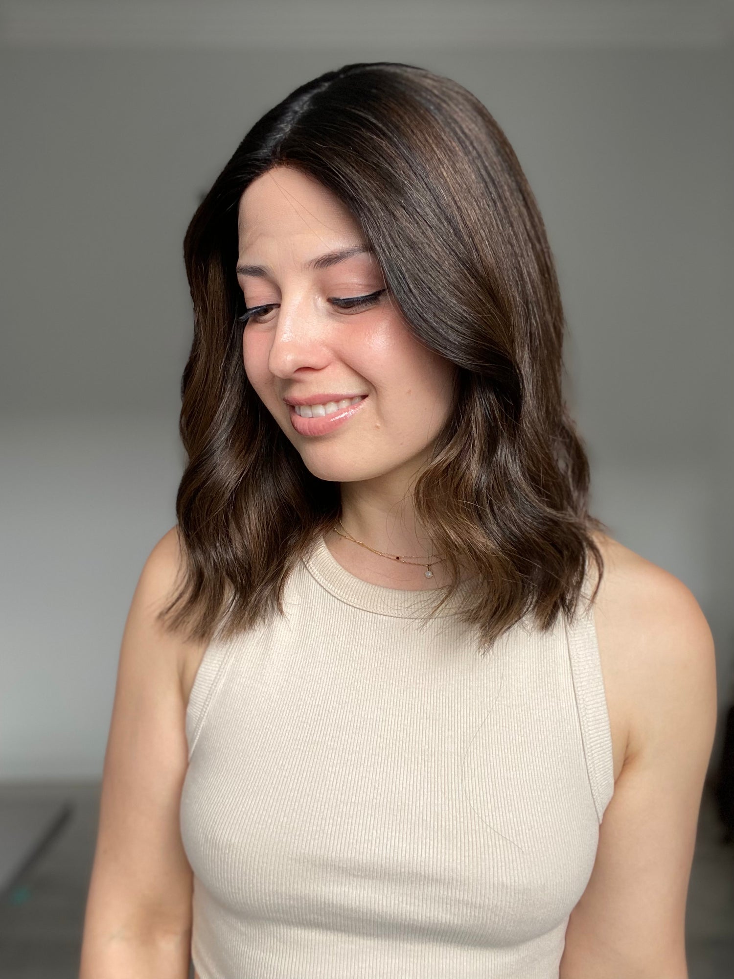 Dark Balayage Brunette // Lace Front Essentials Wig // 16 Inches // M Cap
