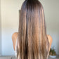 Dark Balayage Brunette 9x9 24 Inches Topper