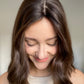 Dark Highlighted Brunette 8x8 16 Inches Topper
