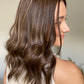 Medium Highlighted Brunette 8x8 16 Inches Topper