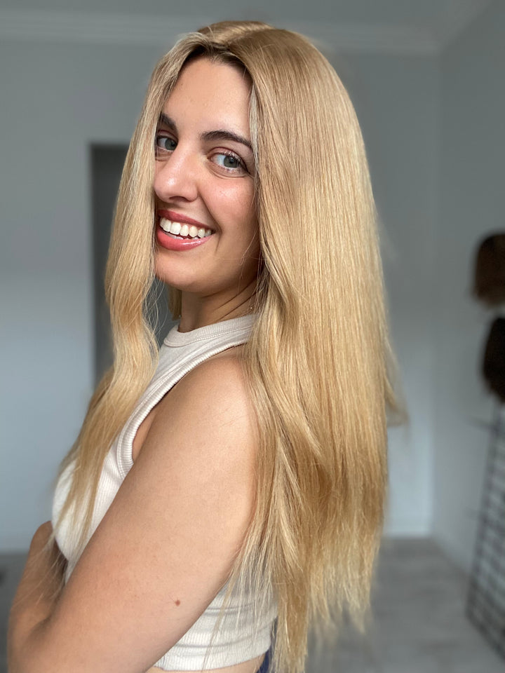 KIM'S CLOSET // Light Dimensional Blonde Topper // 22 Inches // 9x9 cap