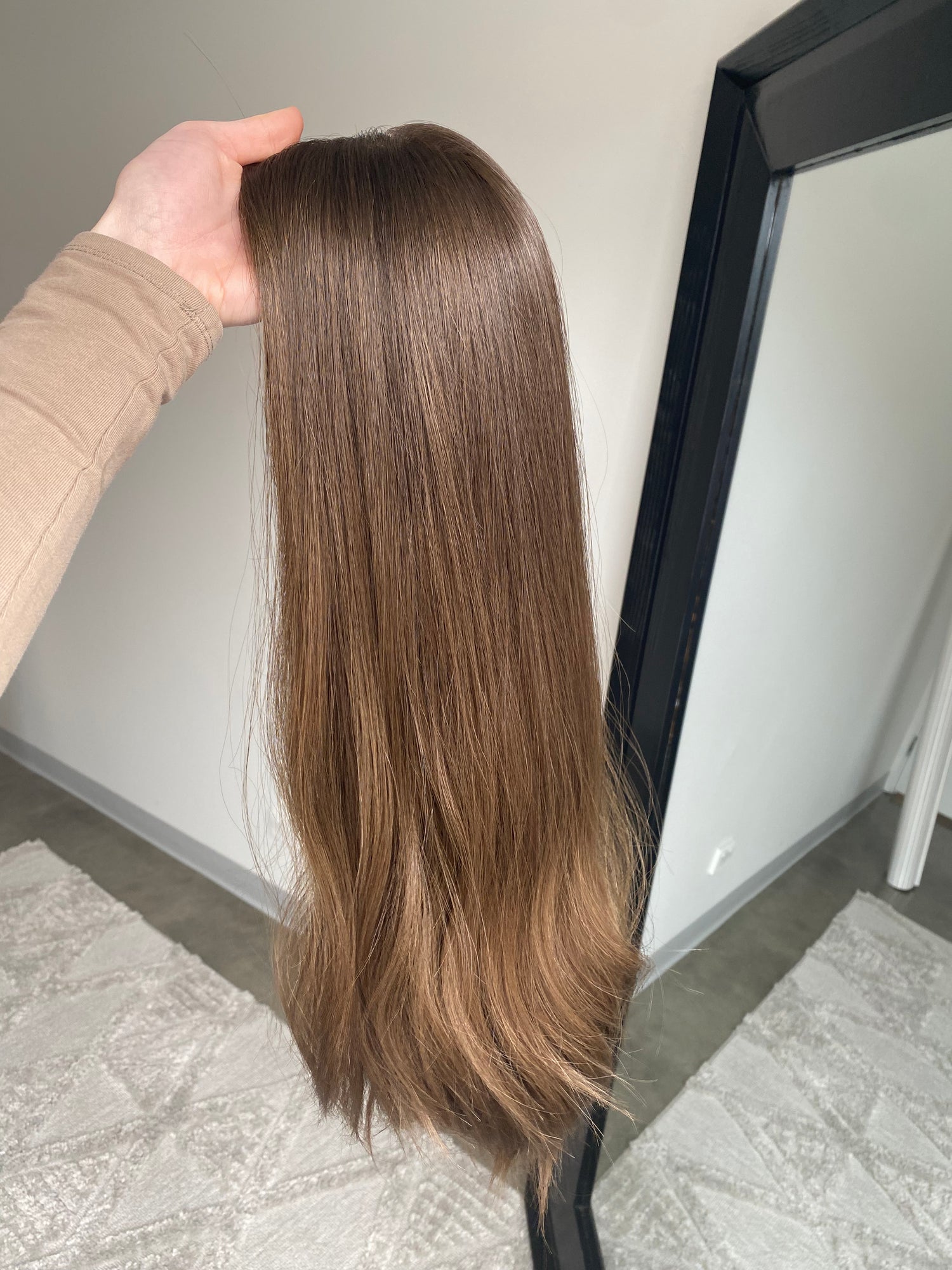 Neutral Brunette Balayage 8x8 22 Inches Topper