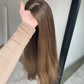 Neutral Brunette Balayage 8x8 22 Inches Topper