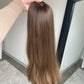 Neutral Brunette Balayage 8x8 22 Inches Topper