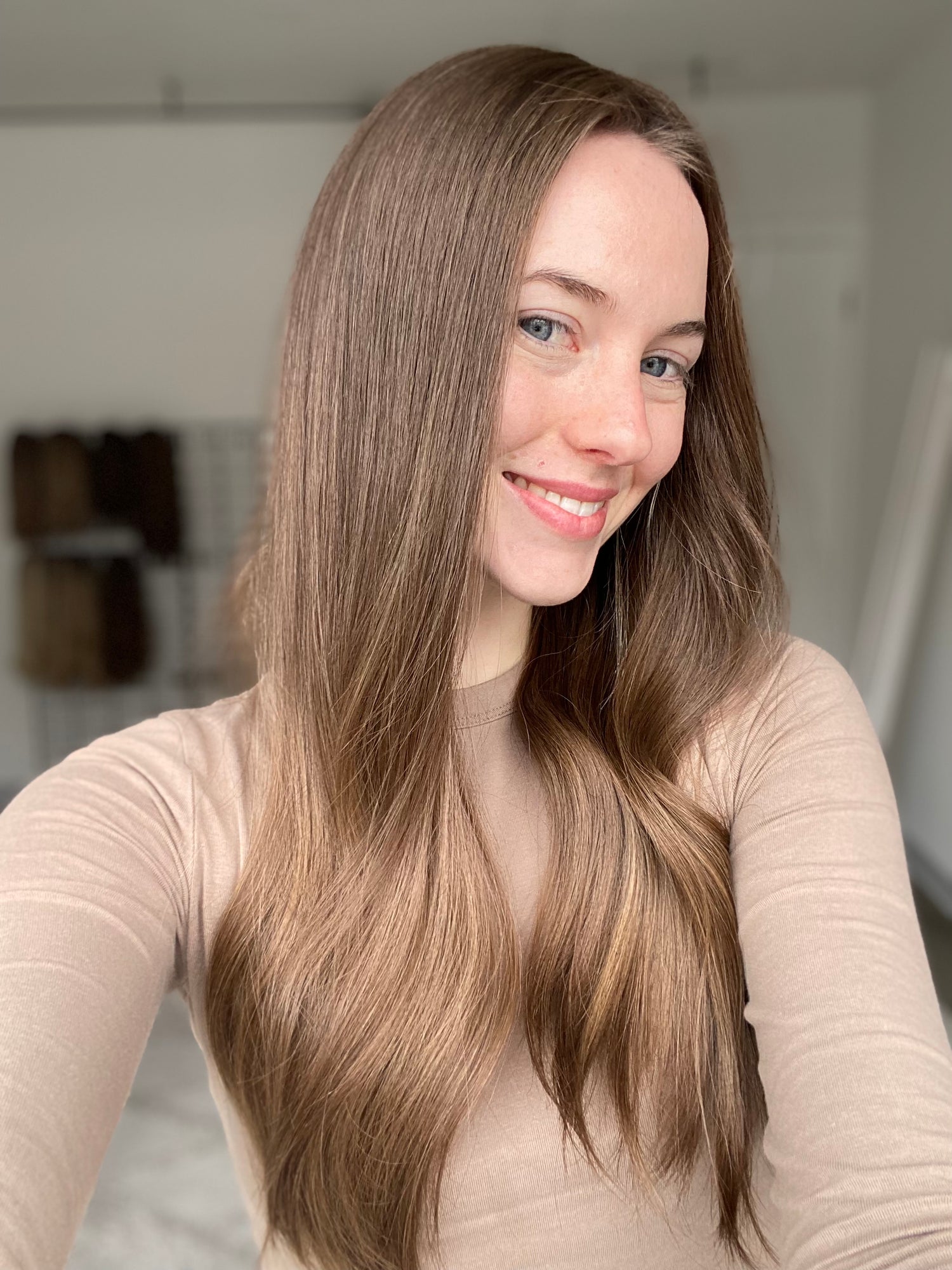 Neutral Brunette Balayage 8x8 22 Inches Topper