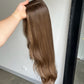 Neutral Brunette Balayage 8x8 24 Inches Topper