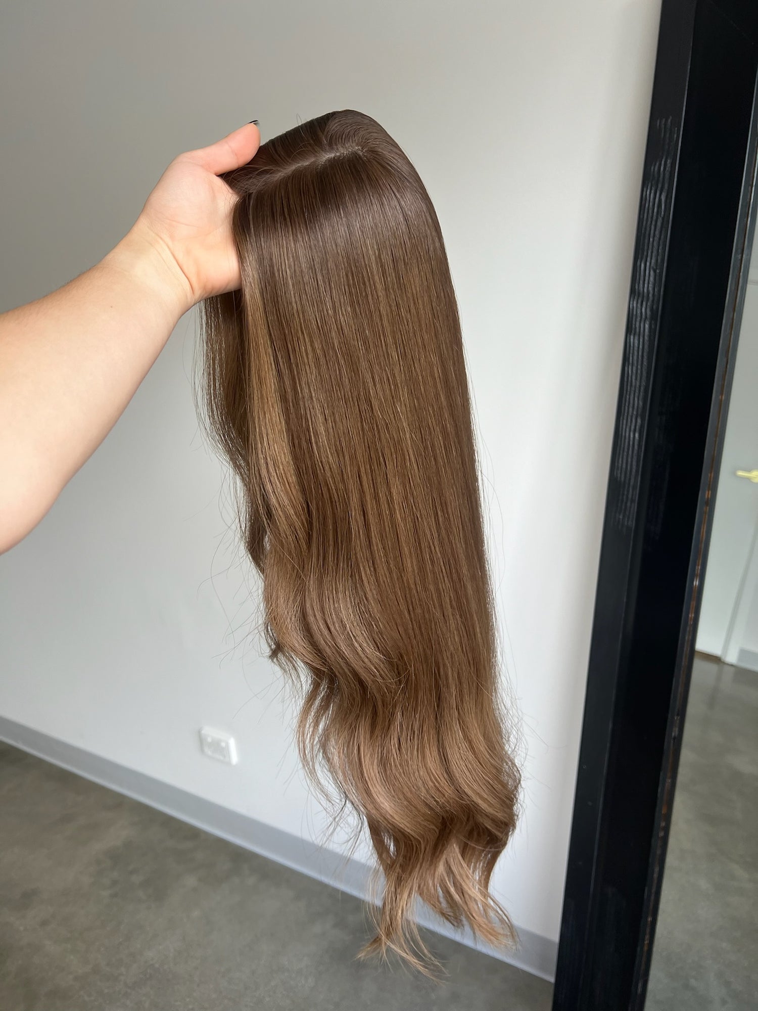 Neutral Brunette Balayage 8x8 24 Inches Topper