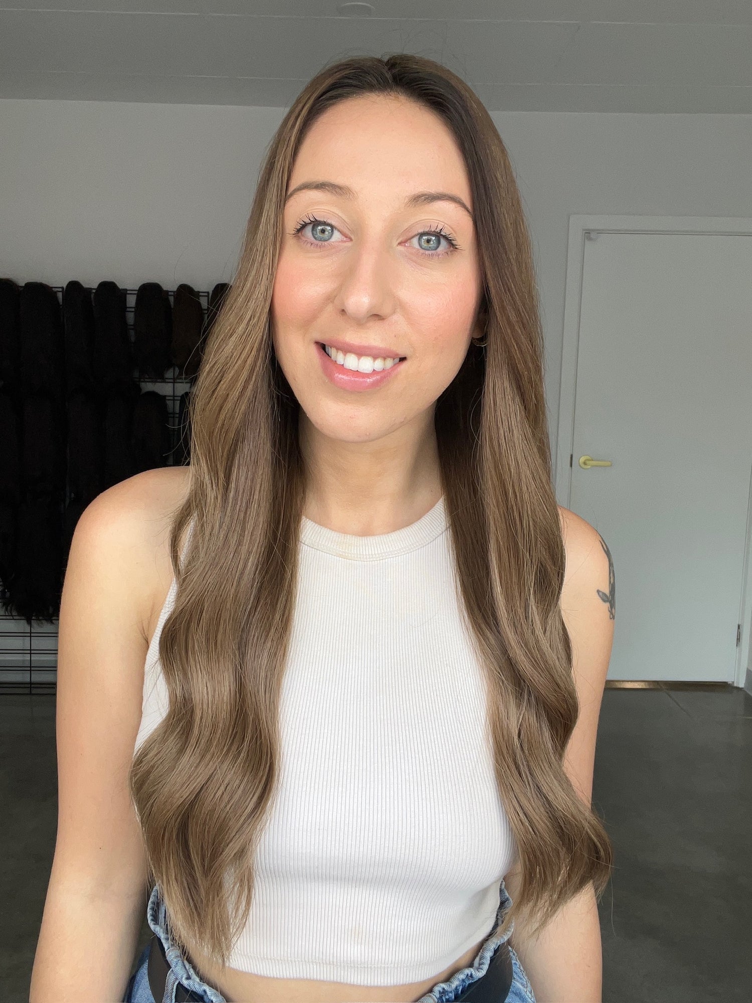 Neutral Brunette Balayage 8x8 24 Inches Topper