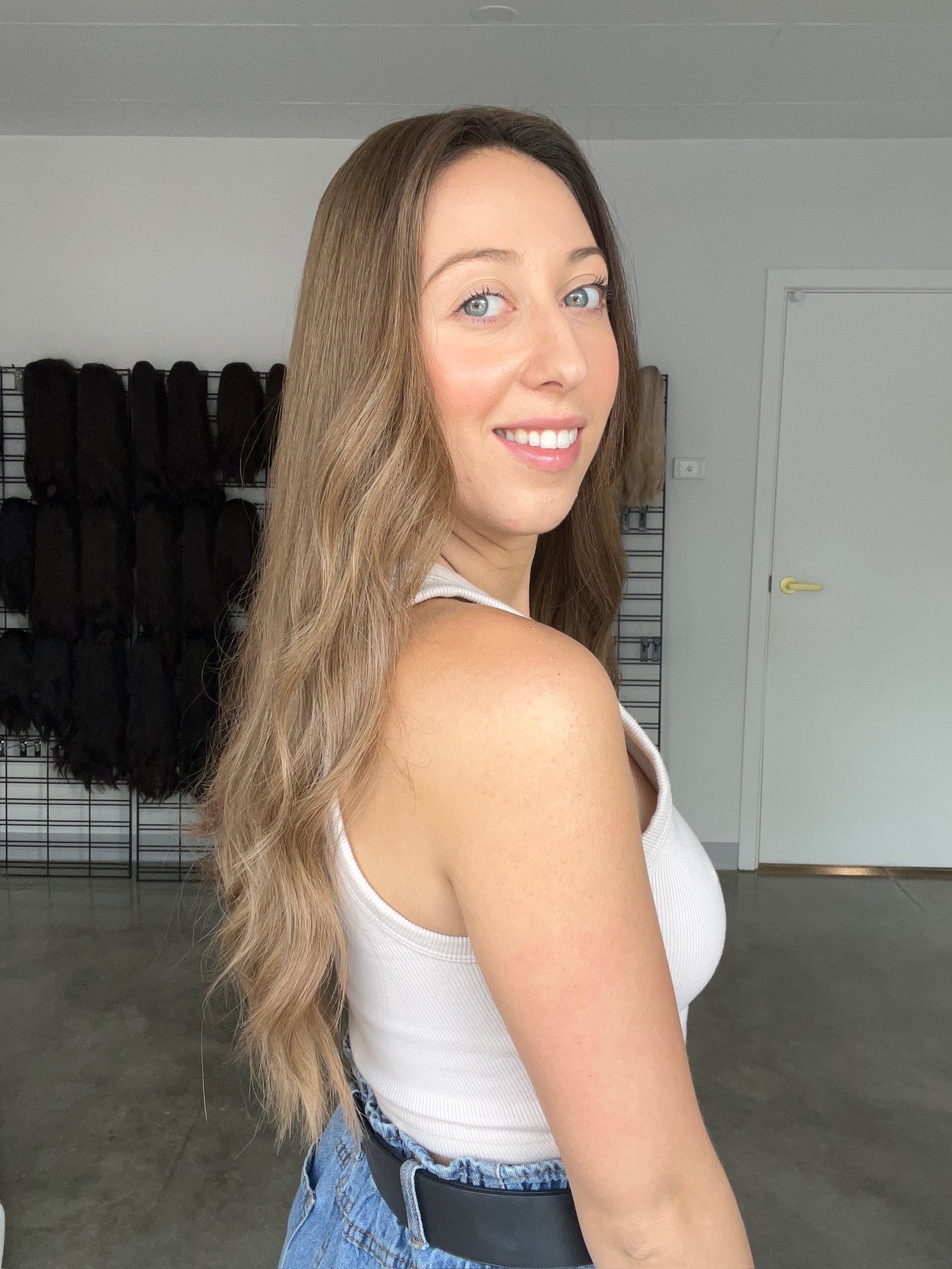 Neutral Brunette Balayage 8x8 24 Inches Topper