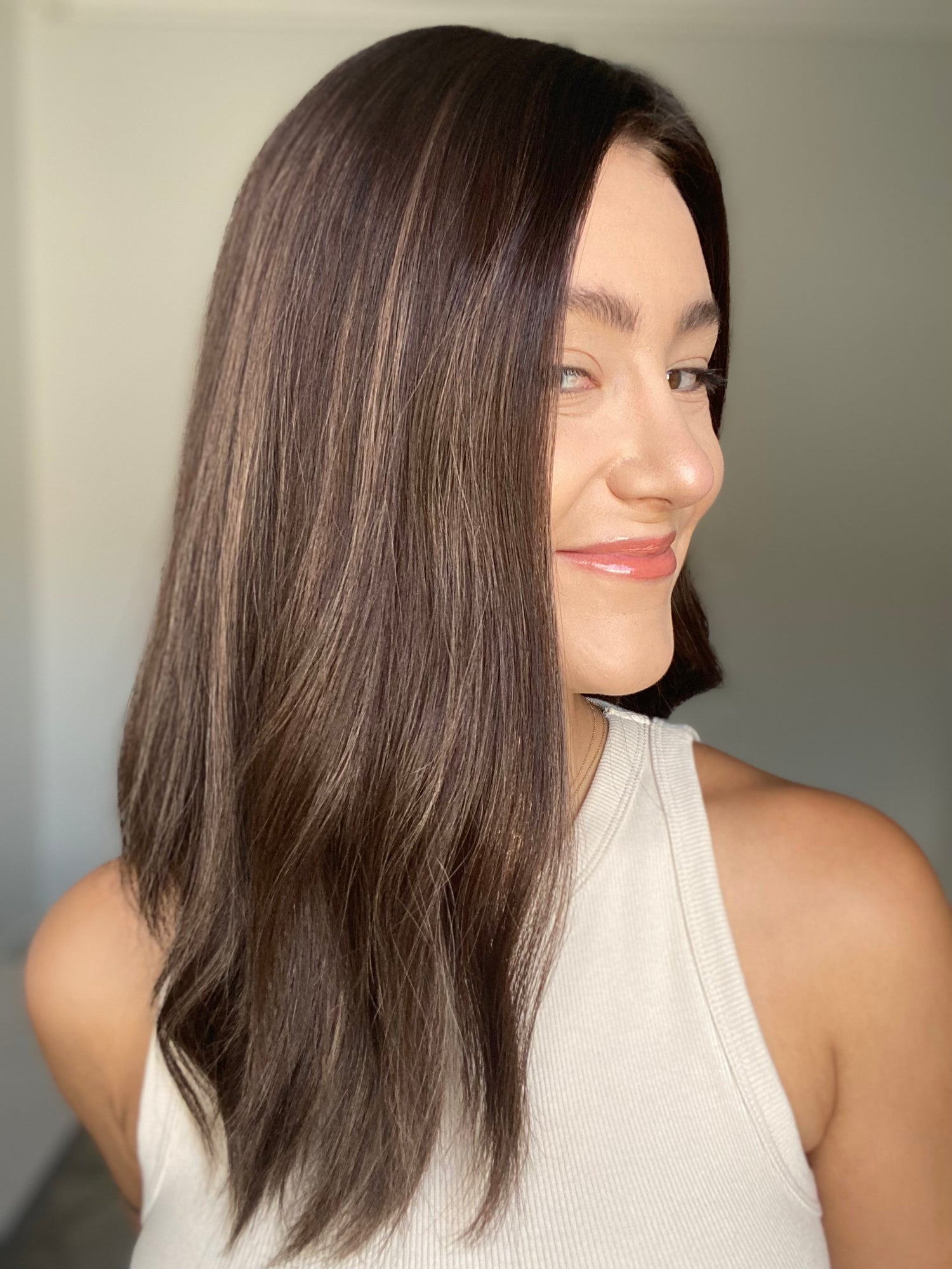 Ashy Dimensional Brunette 8x8 18 Inches Topper