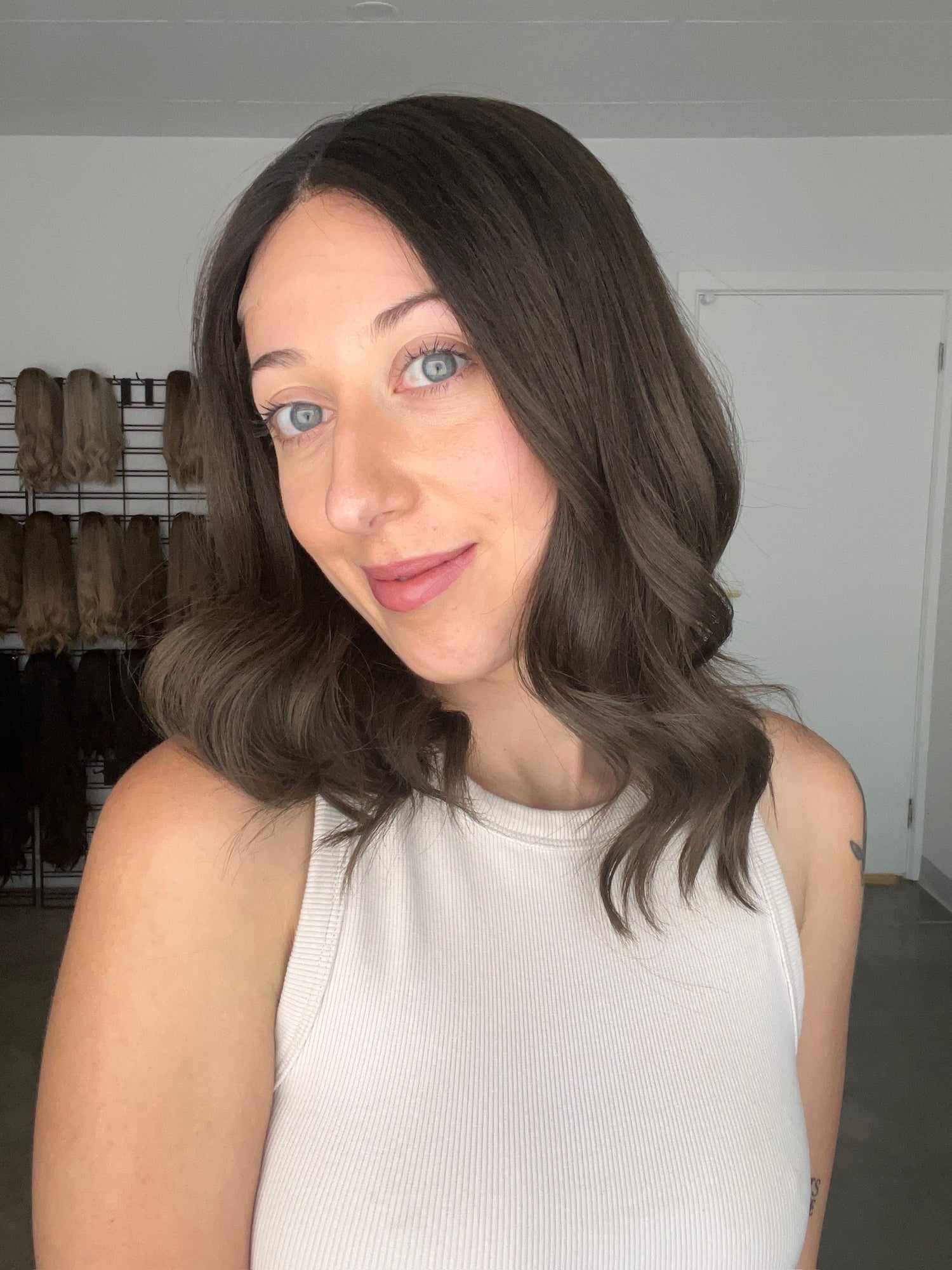 Soft Ashy Brunette // Luxe Wig // 16 Inches // XS Cap