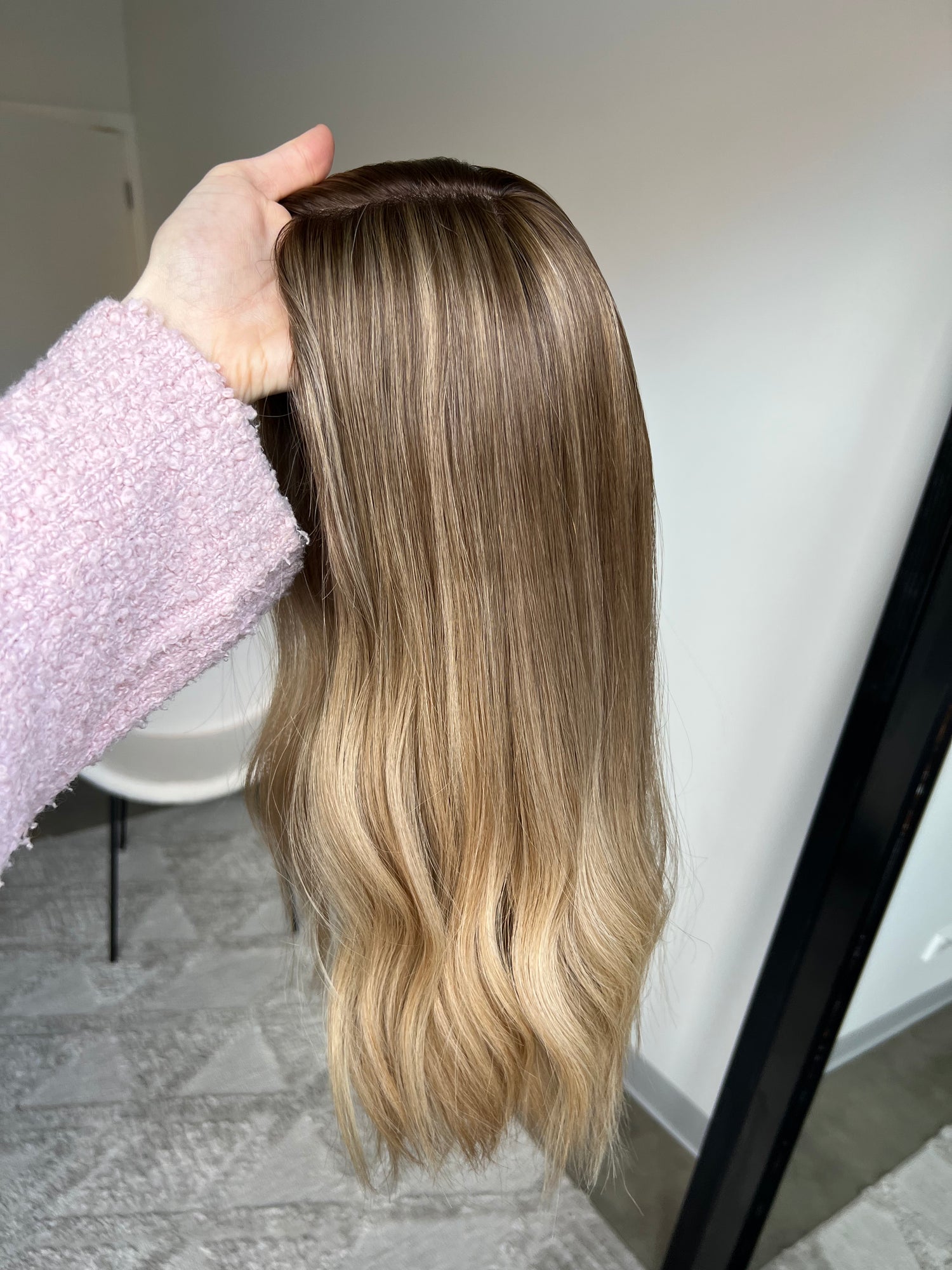 Balayage Blonde 8x8 18 Inches Topper