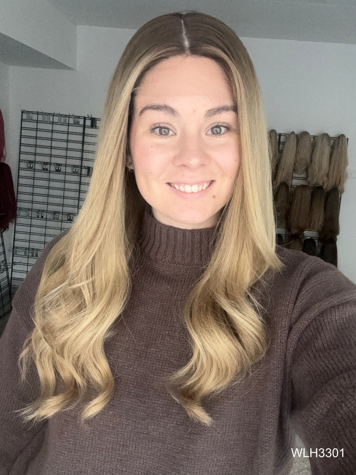 Rooted Neutral Blonde // Game Changer // S Cap // 24 Inches
