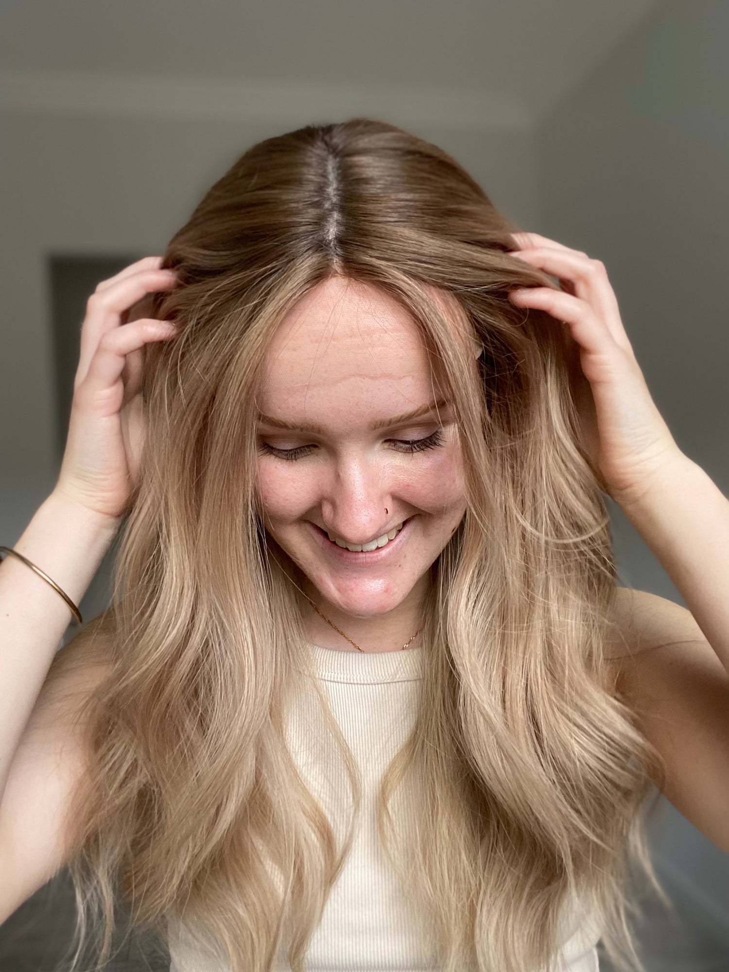 Soft Rooted Blonde // Lace-Front Essentials Wig // 24 Inches // L Cap