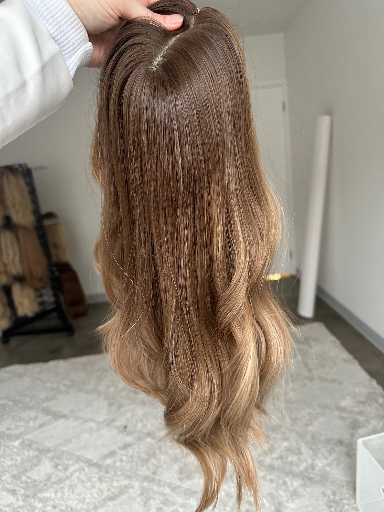 Soft Neutral Brunette 7x7 16 Inches Topper