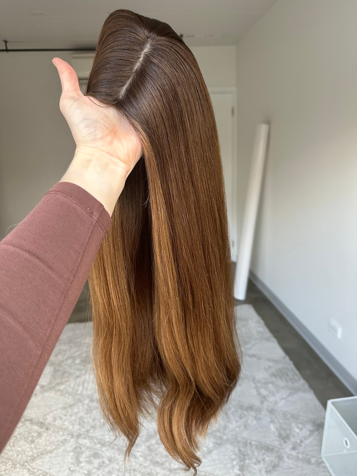 Soft Brunette Balayage 7x7 20 inches Topper