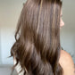 Medium Highlighted Brunette 8x8 22 Inches Topper