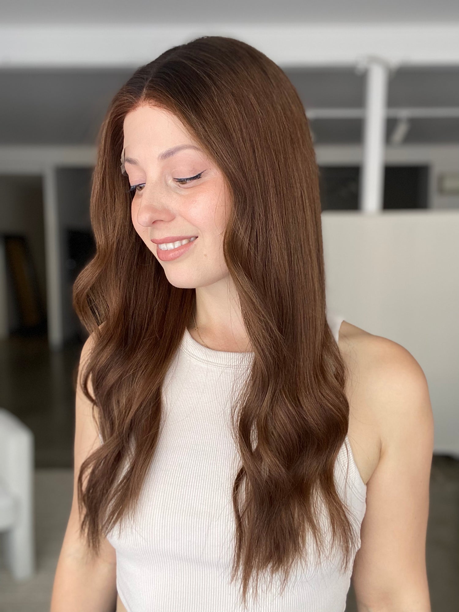 Warm Light Brunette // Luxe Wig // 23 Inches // M Cap