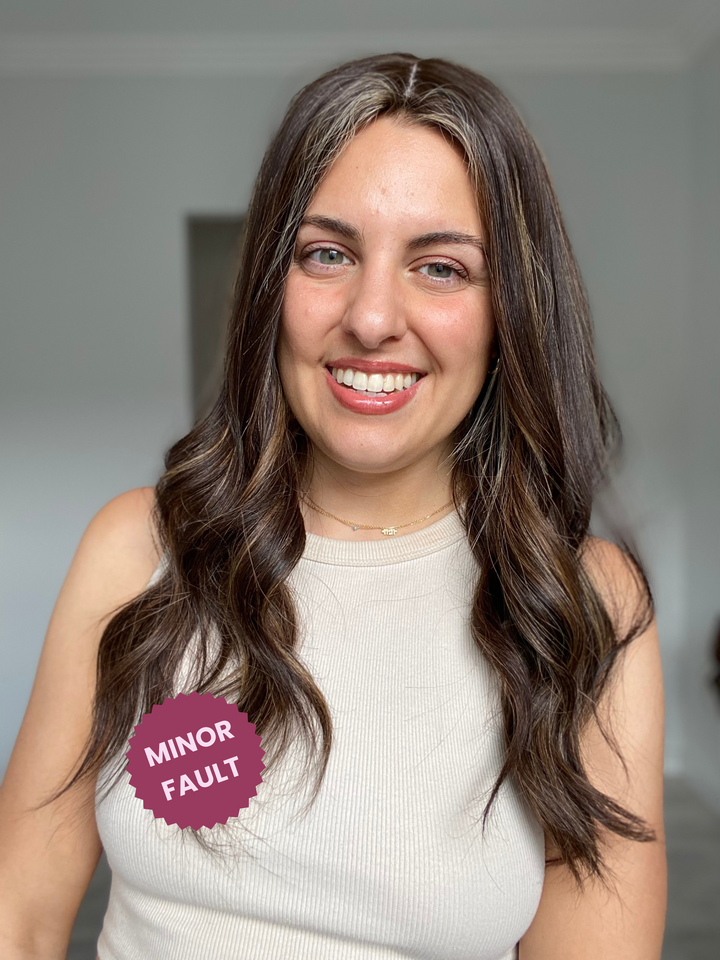 KIM'S CLOSET // Dark Dimensional Brunette // Topper // 22 Inches // 8x8 Cap