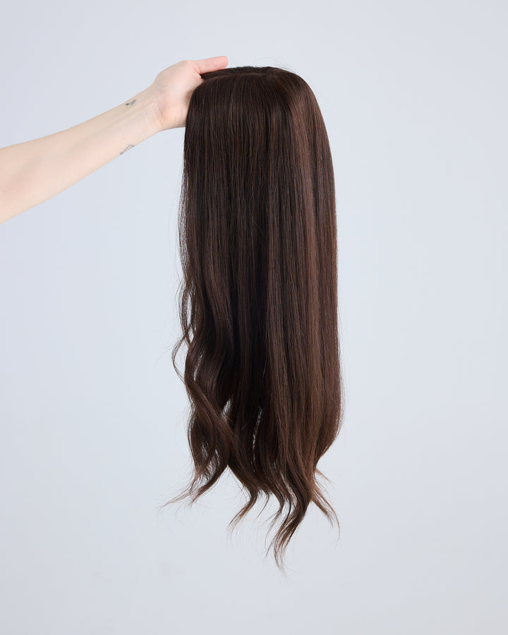 SECOND CHANCE // NATURAL DARKEST BRUNETTE TOPPER // 8x8 // 22"