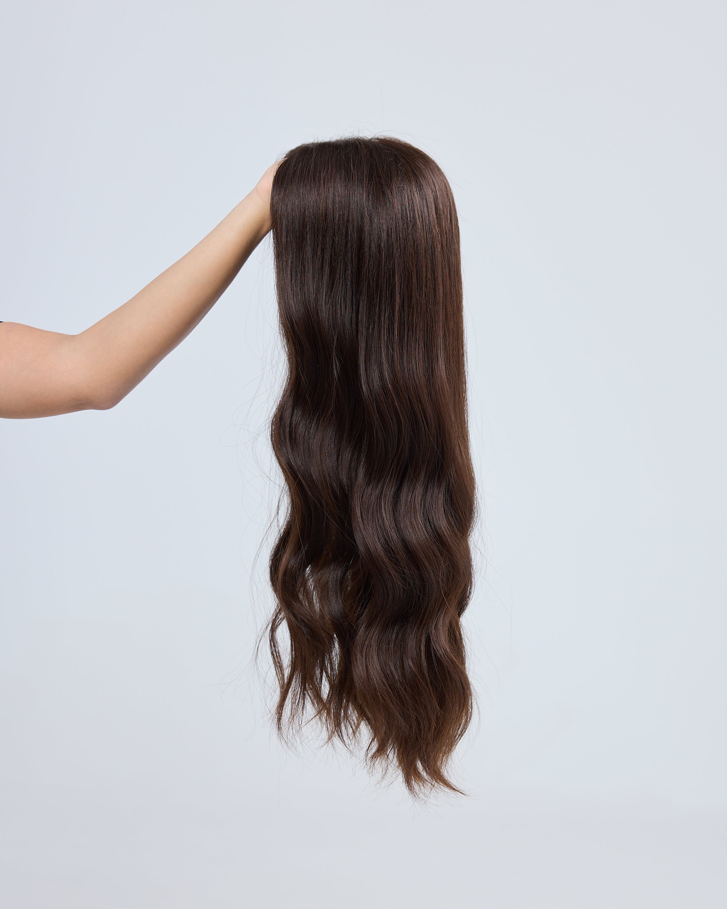 NATURAL DEEP BRUNETTE // LACE TOPPER // 24 INCHES // 7x7 CAP