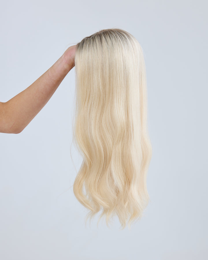 BARELY BLONDE // LACE TOPPER // 20 INCHES // 8x8 CAP