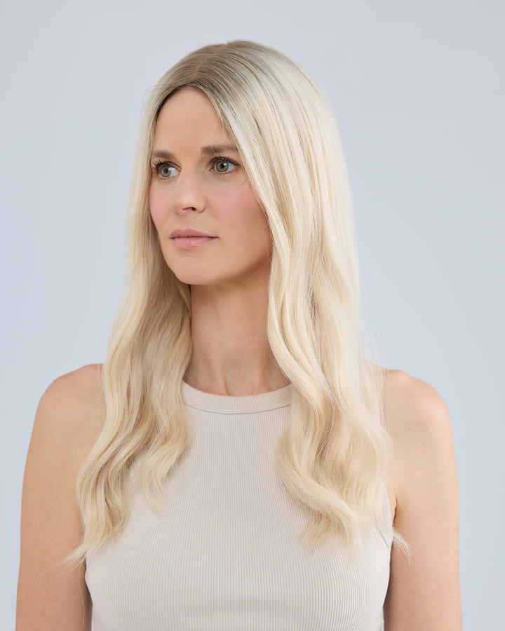 BARELY BLONDE // LACE TOPPER // 20 INCHES // 8x8 CAP