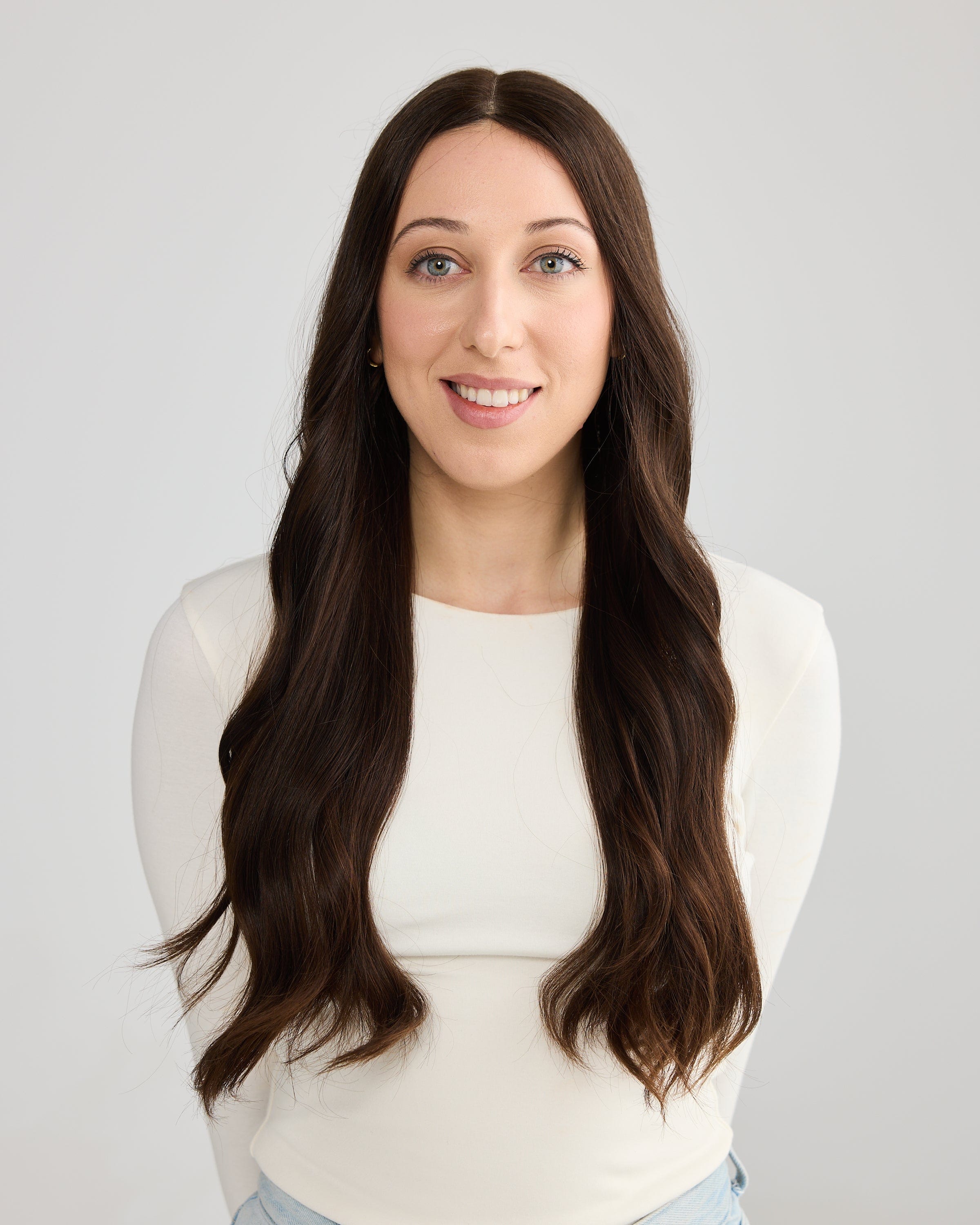 NATURAL DEEP BRUNETTE // LACE TOPPER // 24 INCHES // 8x8 CAP