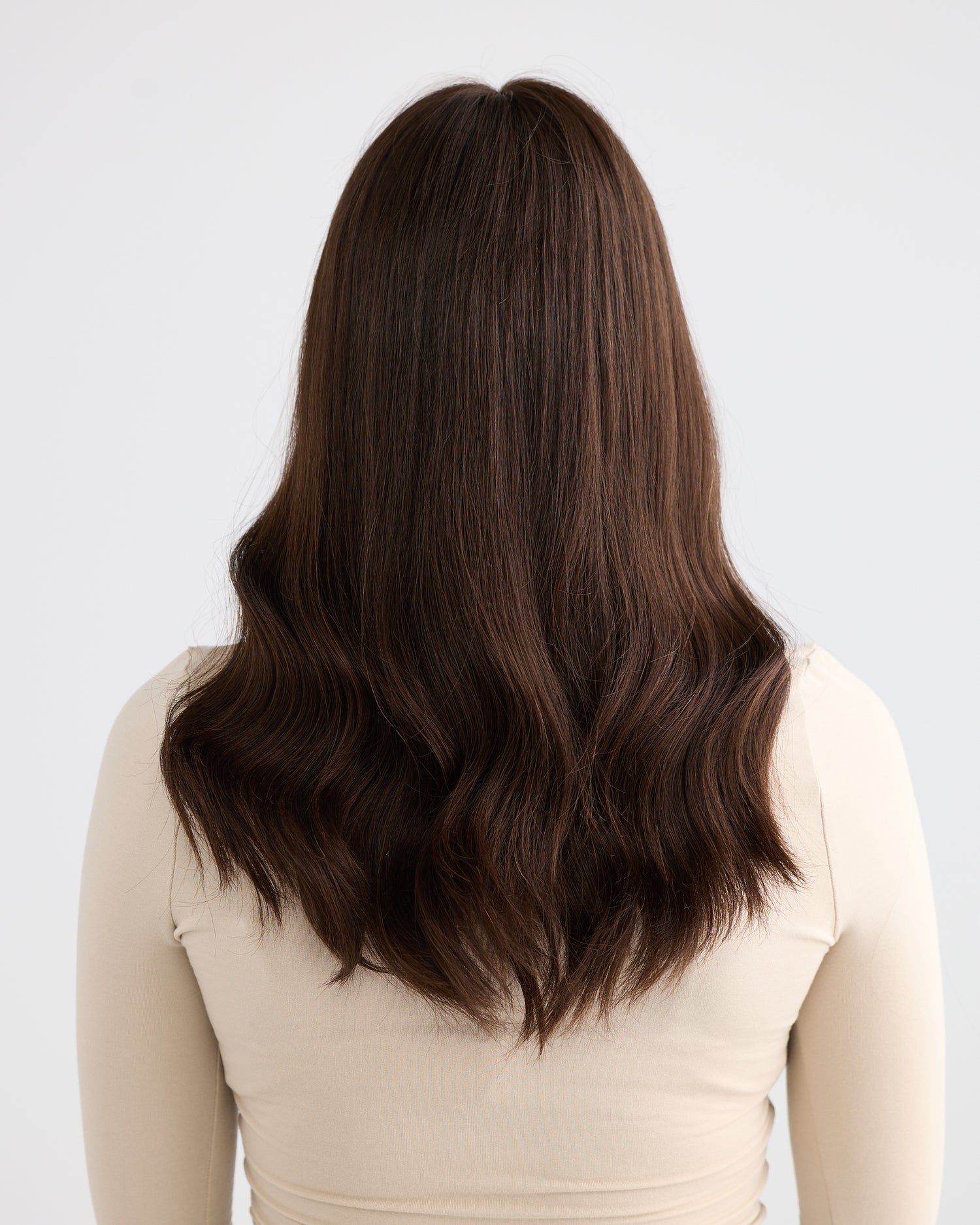 NATURAL DEEP BRUNETTE // LACE TOPPER // 18 INCHES // 8x8 CAP