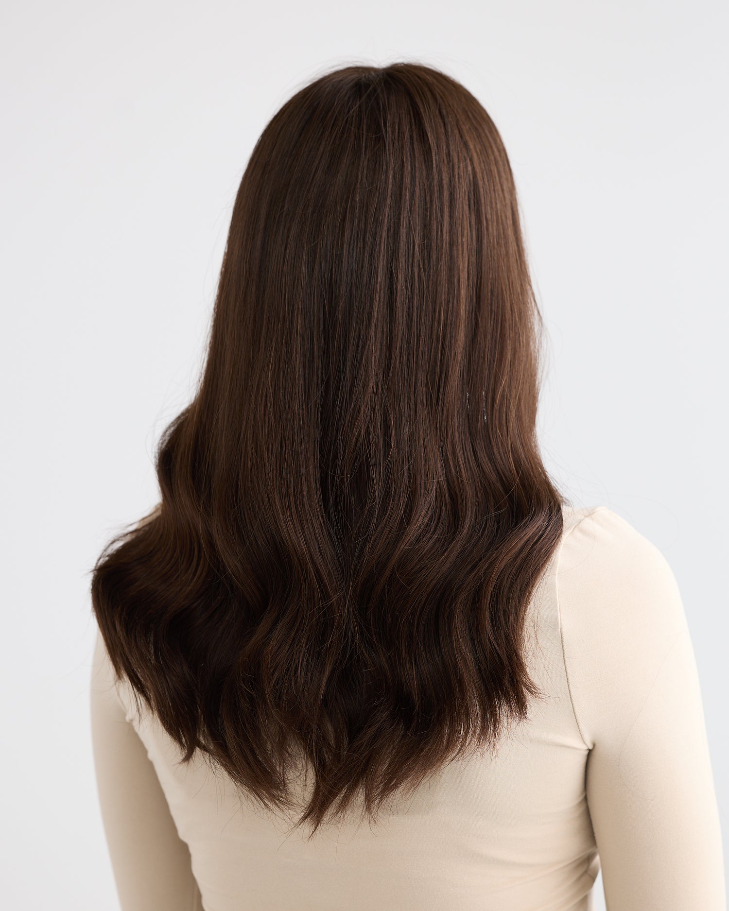 NATURAL DEEP BRUNETTE // LACE TOPPER // 18 INCHES // 8x8 CAP