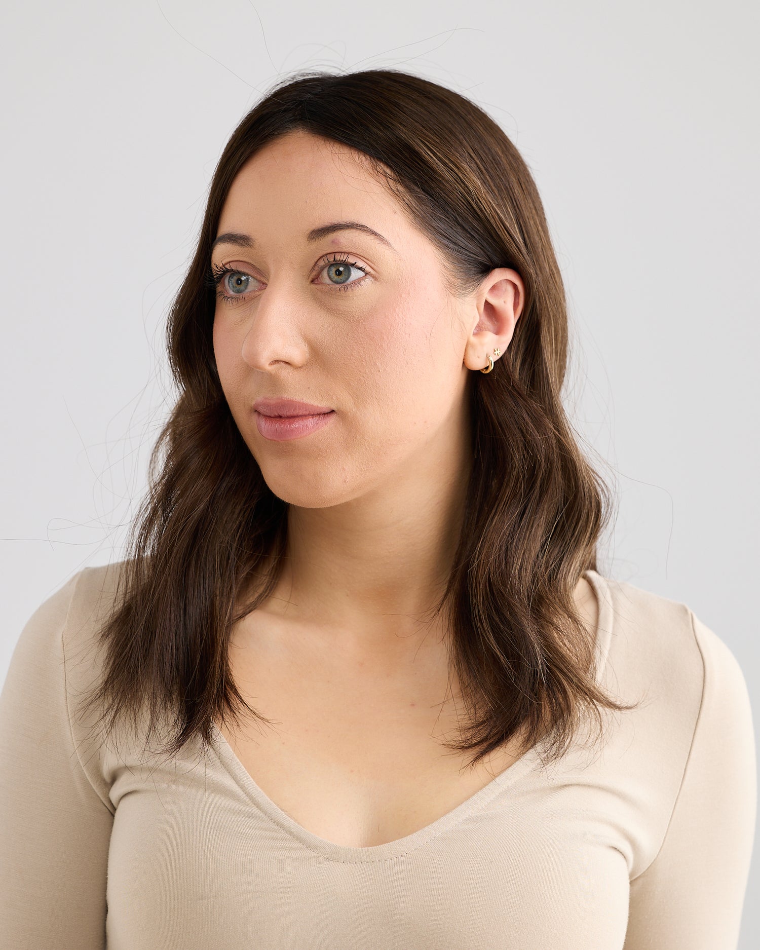 BRUNETTE GLOW // LACE TOPPER // 16 INCHES // 7x7 CAP