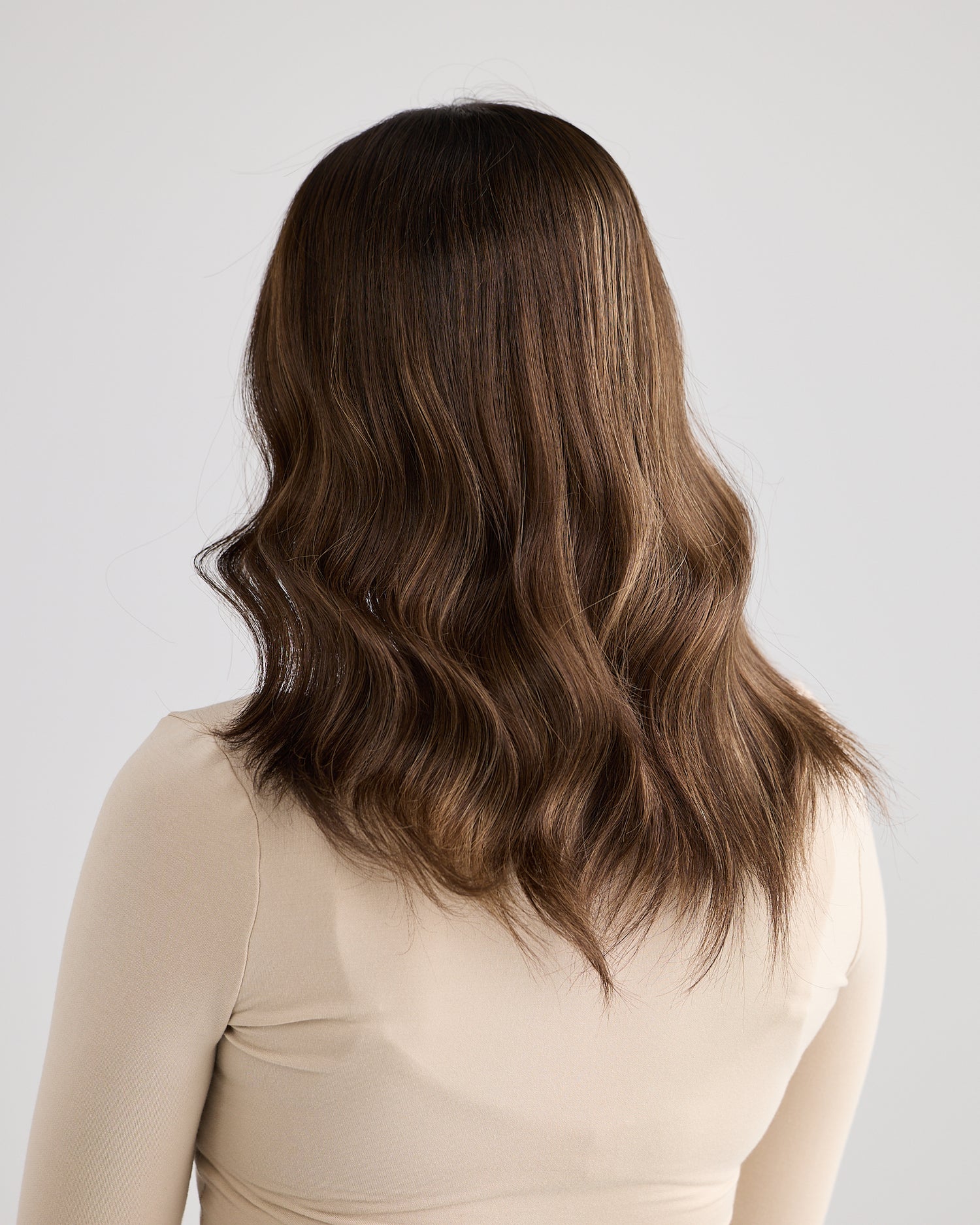 BRUNETTE GLOW // LACE TOPPER // 16 INCHES // 7x7 CAP