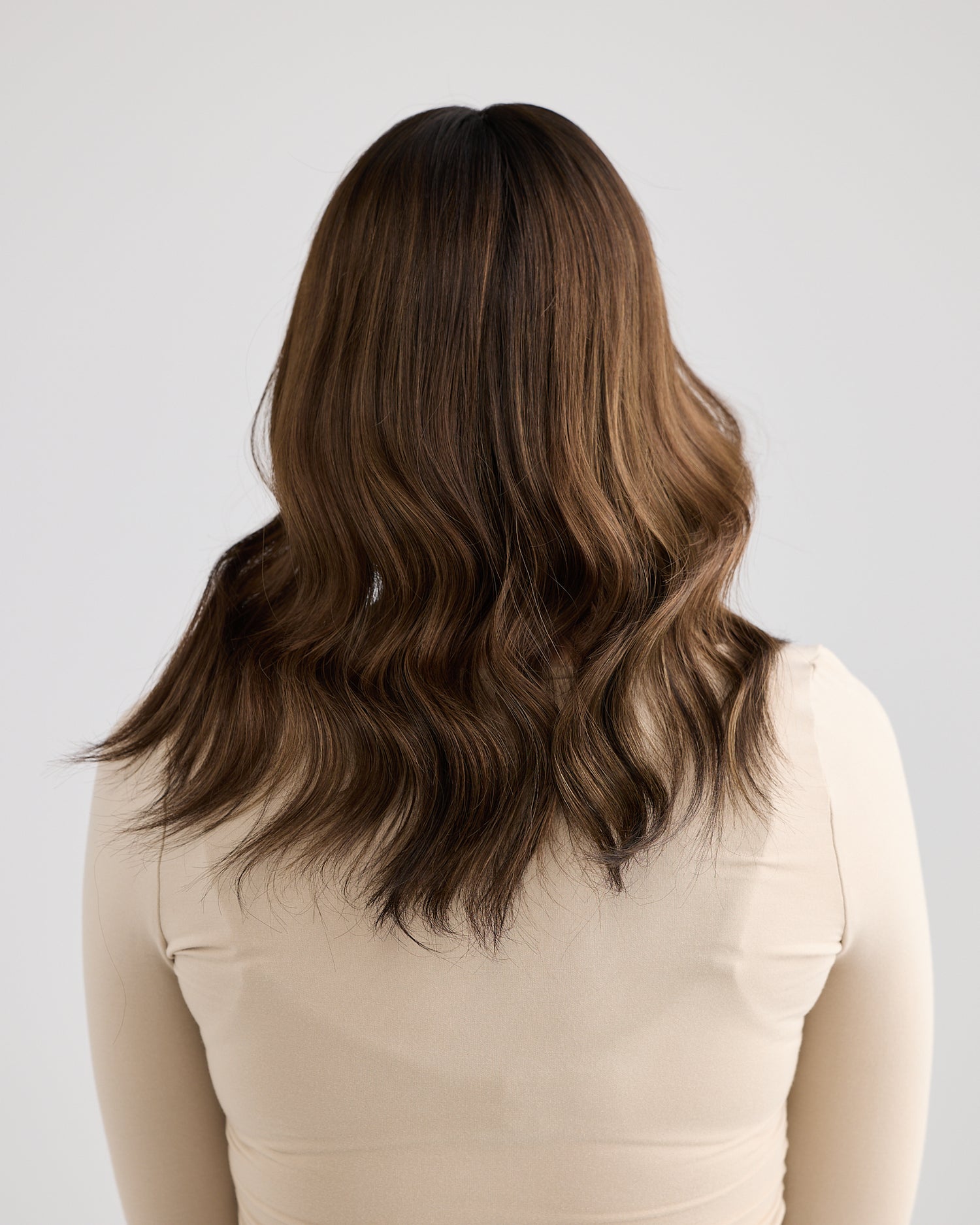 DARK COCOA BLEND // LACE TOPPER // 16 INCHES // 8x8 CAP