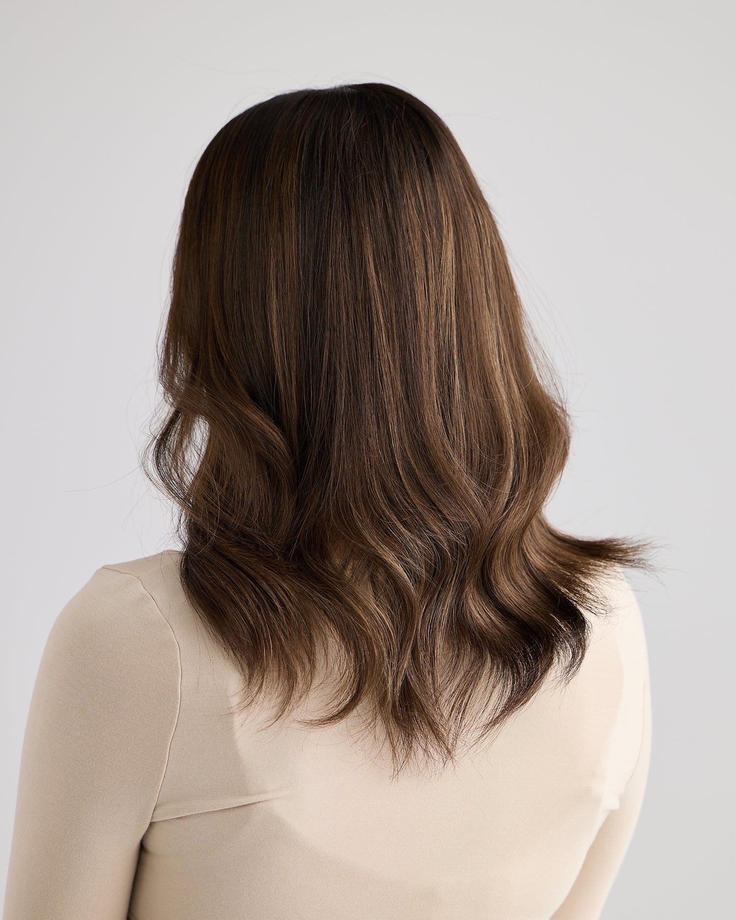 BRUNETTE GLOW // LACE TOPPER // 16 INCHES // 8x8 CAP