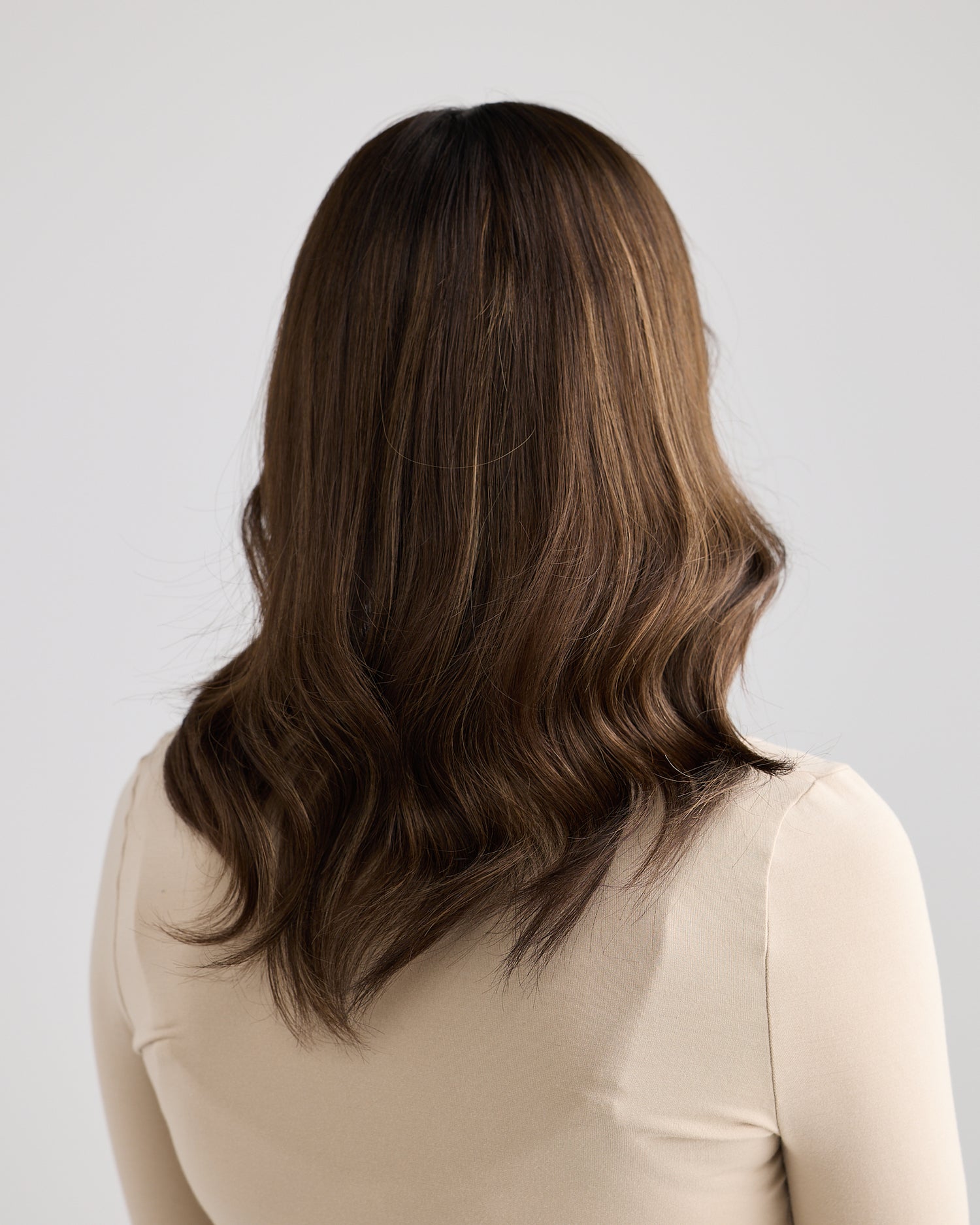 BRUNETTE GLOW // LACE TOPPER // 16 INCHES // 8x8 CAP