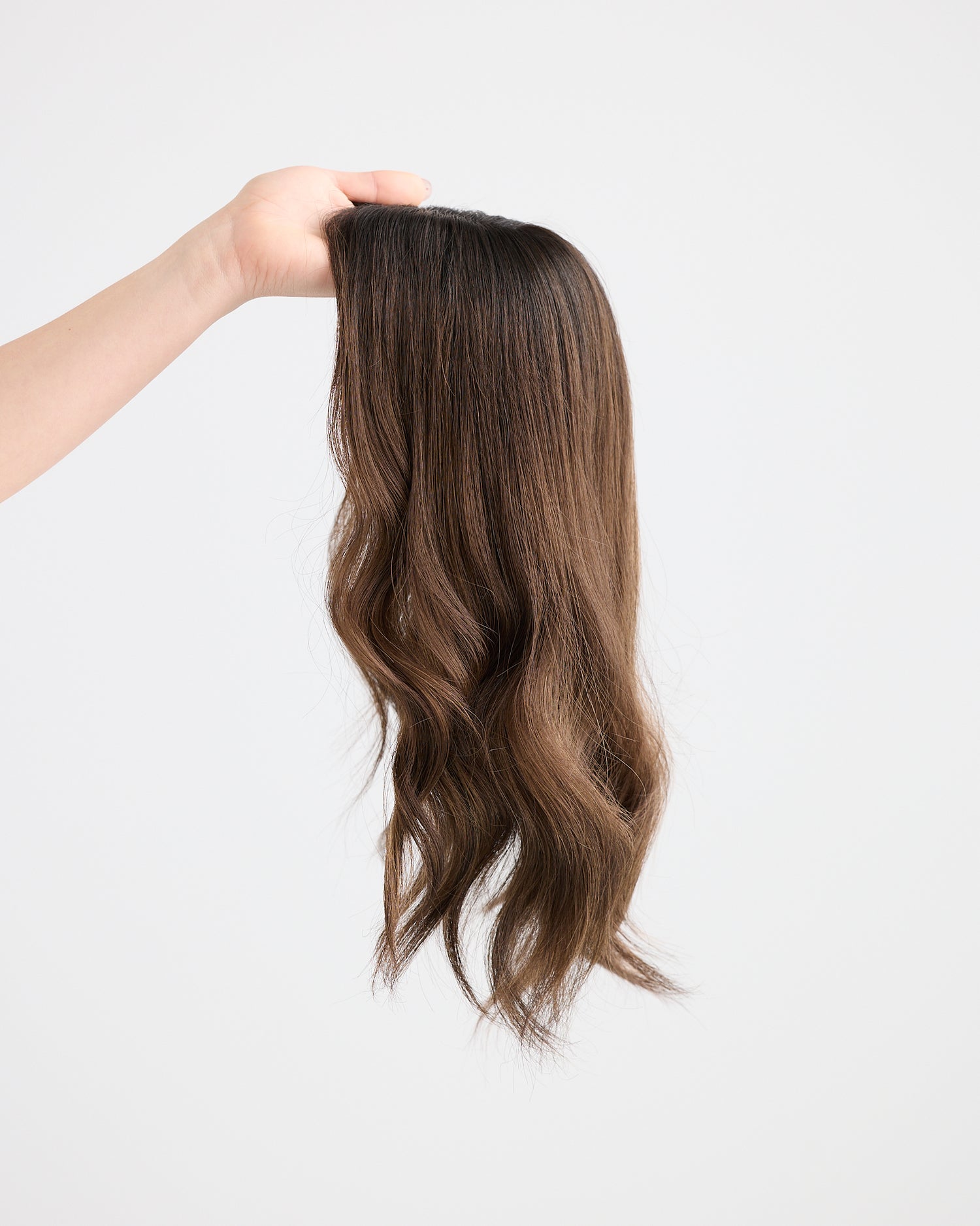 BRUNETTE GLOW // LACE TOPPER // 16 INCHES // 8x8 CAP